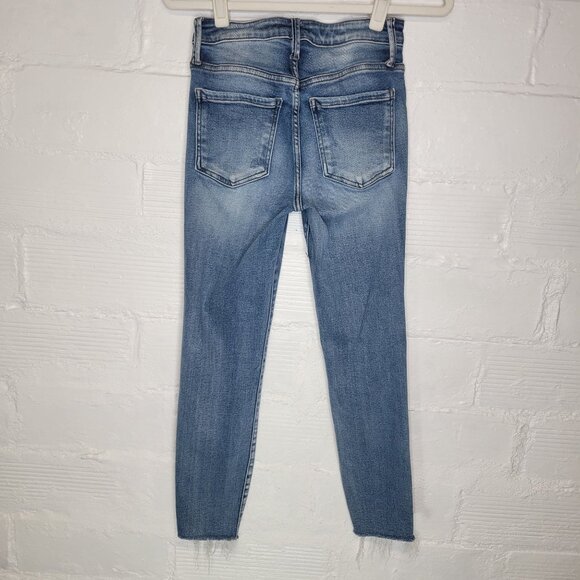 Kut From The Kloth Women's Size 0 Jeans Charlize Cigarette Leg High Rise Raw Hem - Picture 2 of 6